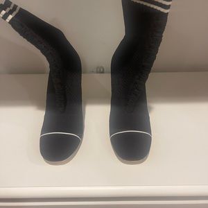 Fendi Stretch Fabric Rockoko Sock Boots